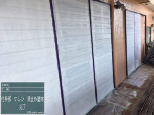鹿児島市にて屋根・外壁塗装　雨戸　錆止め塗装塗布２